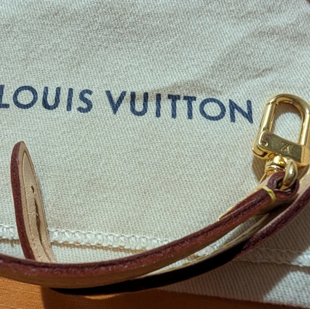 Louis Vuitton Tan Leather Strap with Gold Hardware